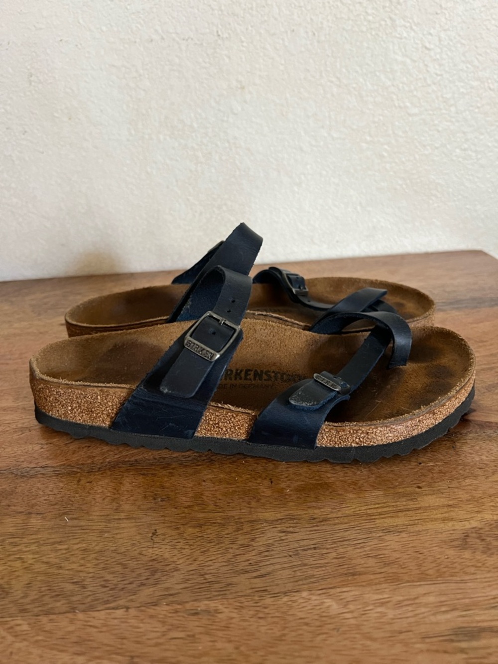 Birkenstock Mayari blue oiled leather Size 40 L 9 Wide fit